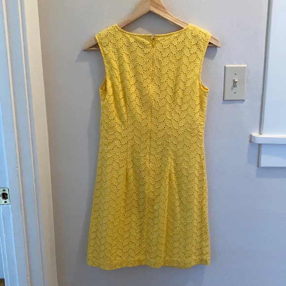 Ann Taylor Loft | Yellow Lace Shift Dress - Picture 2 of 5